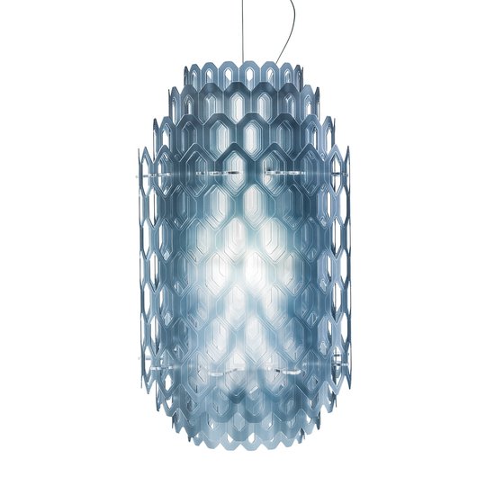 LED-designertaklampa Chantal i blått