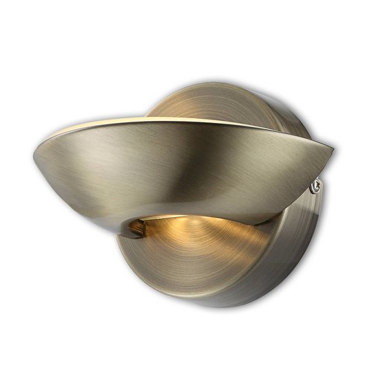 Gammal mässing färgad LED-vägglampa Cosimo