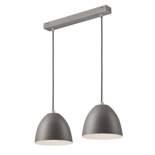 Pendellampa Atlantik, 2 lampor, silver