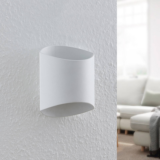 Arcchio Vilja vägglampa, sandvit, oval