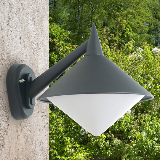 Saltvattenbeständig utomhusvägglampa Liara, grafit
