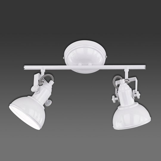Taklampa Gina, 2 lampor, vit