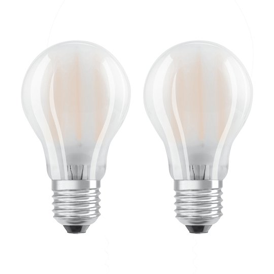 LED-lampa E27 7W, varmvit i 2-pack