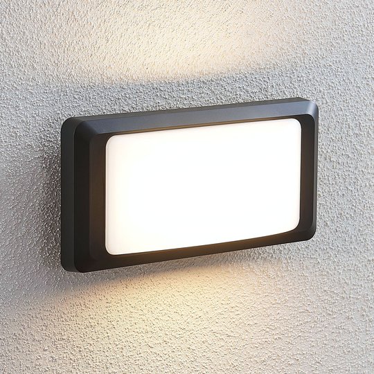 LED-utomhusvägglampa Iskia utan ränder