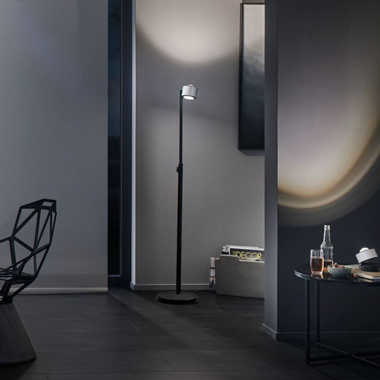 Paulmann Aldan LED-läslampa i svart/aluminium