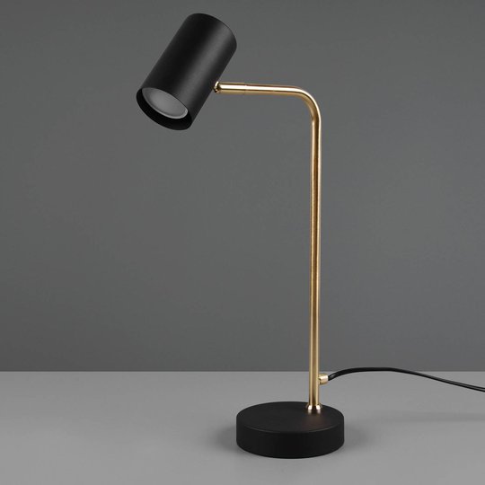 Bordslampa Marley, mässing matt/svart matt