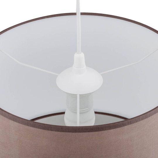 Hänglampa Rondo, cappuccino, Ø 30 cm