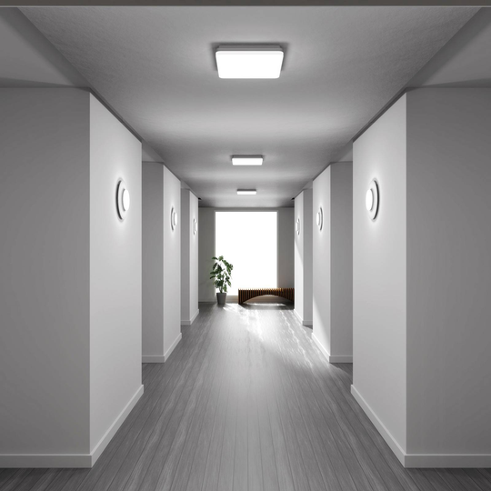 LED-taklampa WL390 plast 38 W 39x39 cm