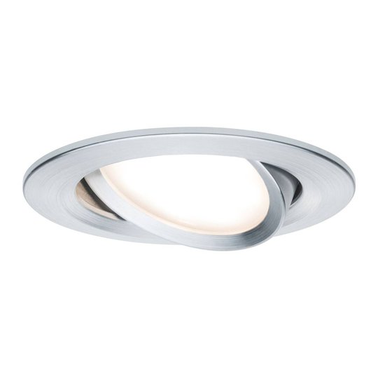 Paulmann 3-pack LED-spot Slim Coin svängbar alu
