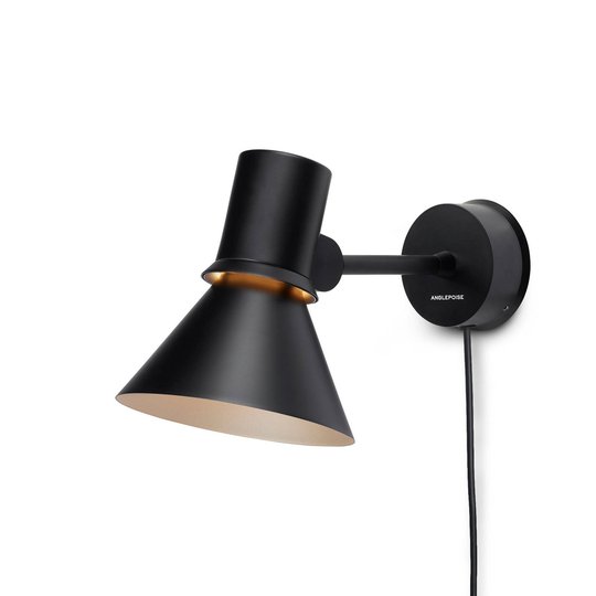 Anglepoise Type 80 vägglampa med kontakt, svart