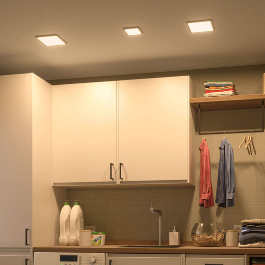 Paulmann LED-panel Areo 4 000 K kantig 17,5 cm vit