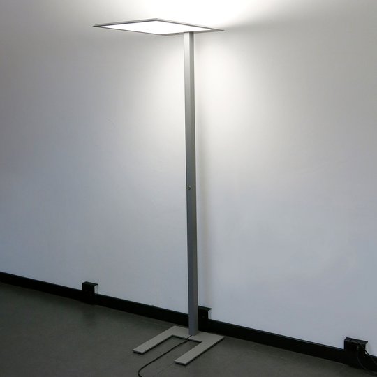 LED-golvlampa LEAS, 203 cm, titan, knapp