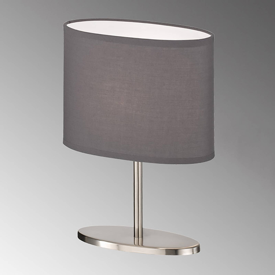 Bordslampa Momo med tygskärm nickel/antracit