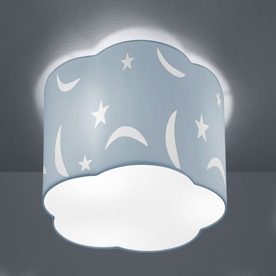 Taklampa Moony 25cm pastellblå