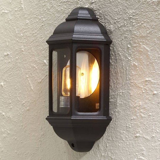 Klassisk utomhusvägglampa CAGLIARI I, svart