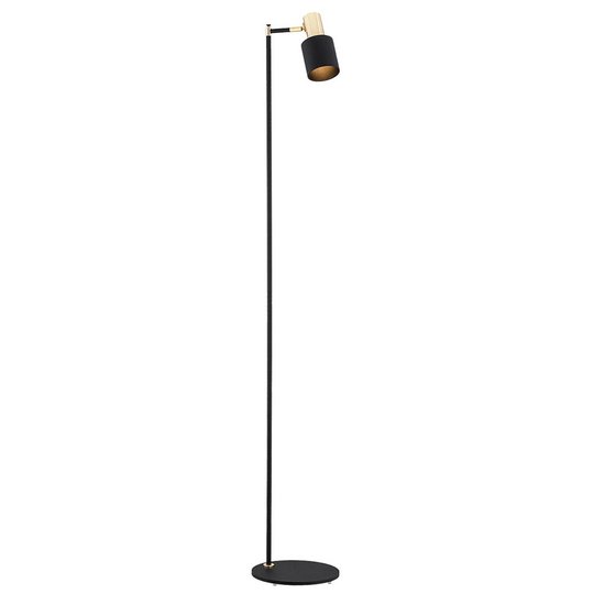 Golvlampa Destin, justerbar svart/mässing