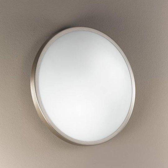 Plafond- och vägglampa PLAZA, 21,5 cm, nickel