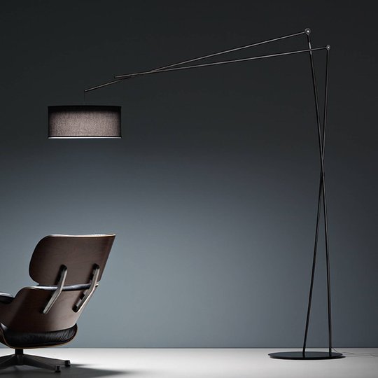 Prandina Effimera F50 golvlampa blank svart