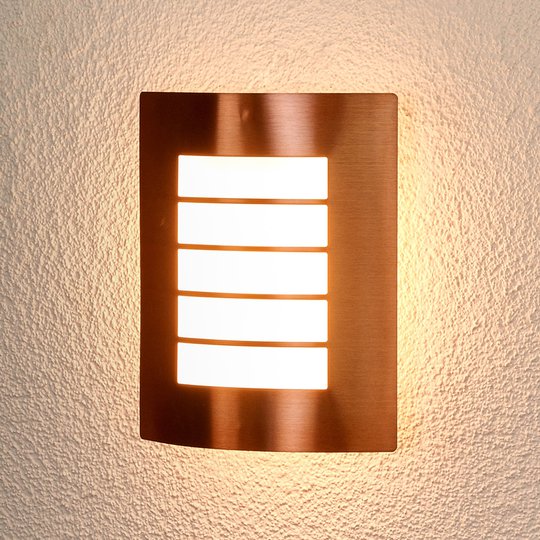 Kopparfärgad utomhusvägglampa Blanka