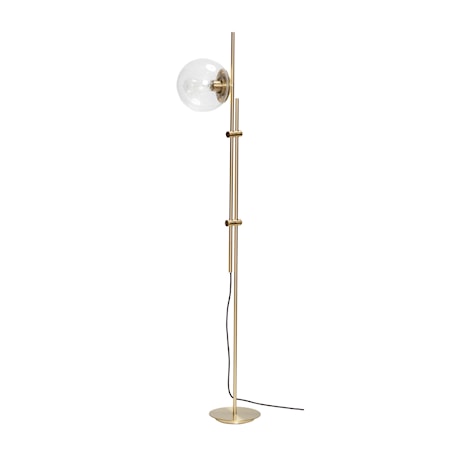 Golvlampa Metall/Glas Mässing/Klar