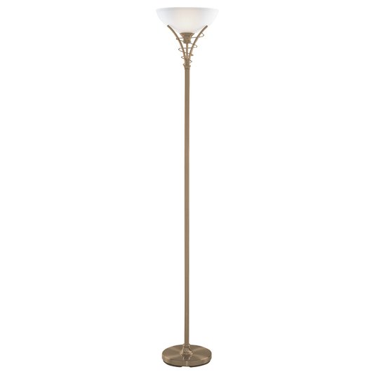 Tidlös golvlampa LINEAS antikmässing