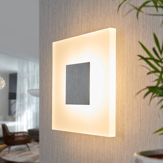 Kvadratisk LED-vägglampa Berlind