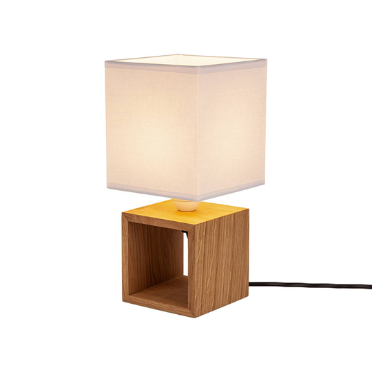Bordslampa Monas, ek oljad, vit