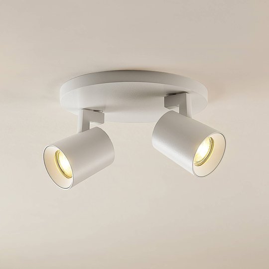 Arcchio Bilko takspotlight, 2 lampor, vit