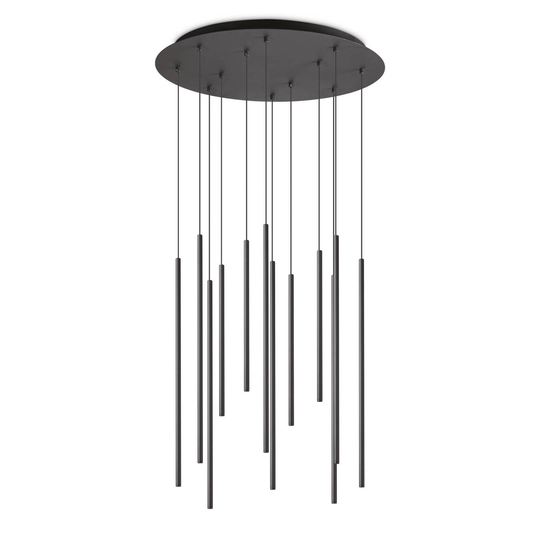 Ideal Lux Filo LED-hänglampa 12 lampor svart