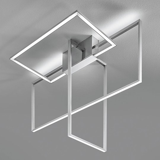 Area - aluminumfärgad LED-taklampa