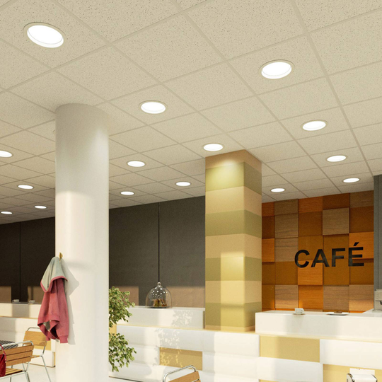 Klar LED-downlight Piet, 36 S, 3 ljusfärger