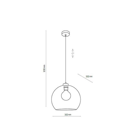 Hänglampa Cubus, 1 lampa, blå