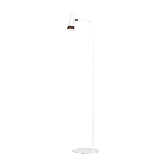 Golvlampa TALK Vit brunt läder, Örsjö belysning