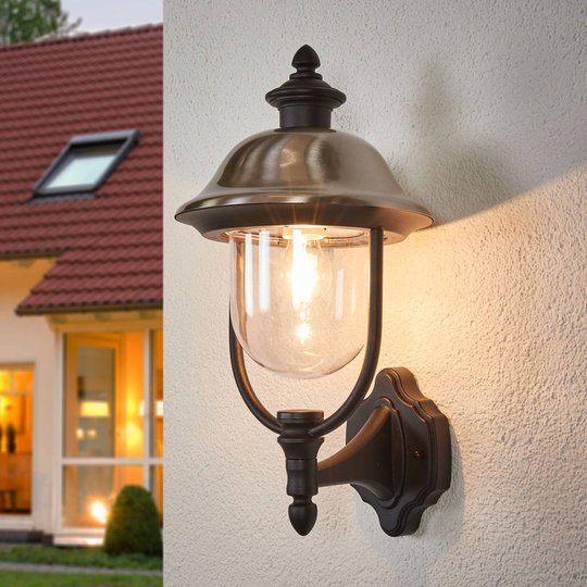 Utomhusvägglampa PARMA tak rostfritt stål, stående