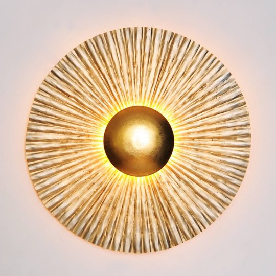 Glänsande vägglampa Bronzo