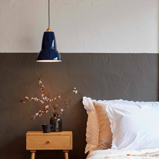 Anglepoise Original 1227 Brass Midi häng blå