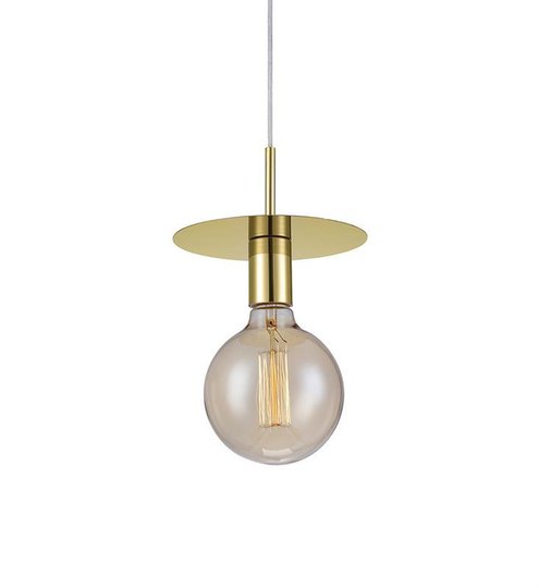 Disc pendel 1L (Mässing/guld)