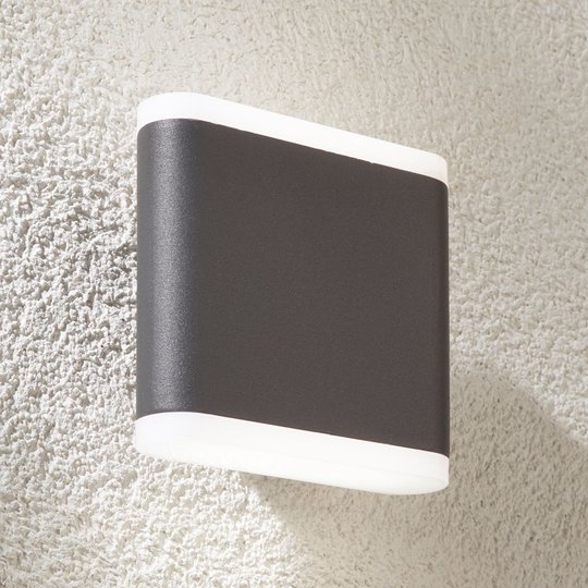 Mörkgrå LED-utomhusvägglampa Vaiana