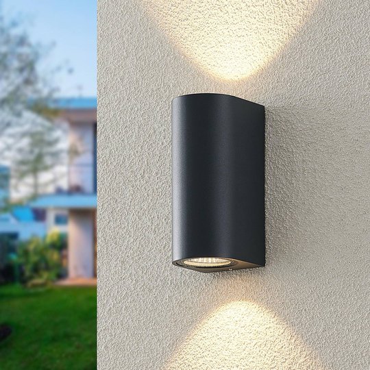 ELC Latika LED-utomhusvägglampa, antracit