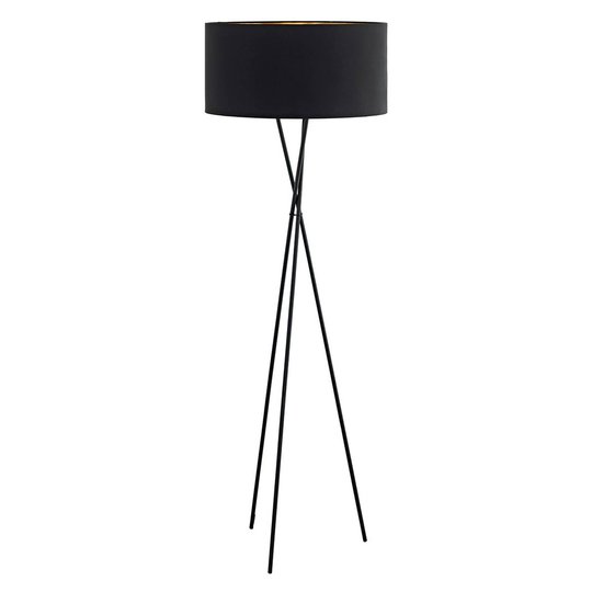Golvlampa Fondachelli med trebent stativ