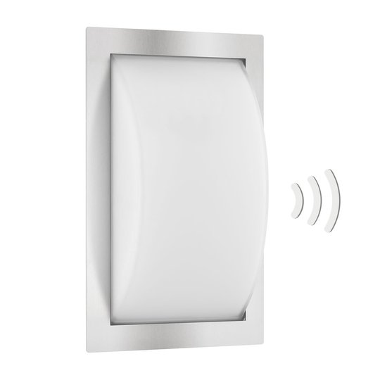 LED-utomhusvägglampa Ivett stål rörelsesensor