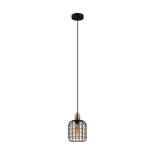 Hänglampa Chisle, svart/bärnsten, 1 lampa