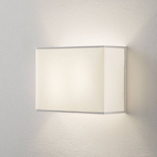 Lucande Patrik vägglampa kantig höjd 22 cm vit