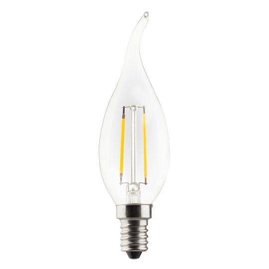 LED-kronljuslampa E14 2,5W 2 700 K vindby, klar