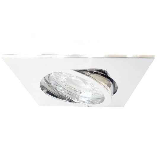 Högvoltsdownlight Kano kantig vit