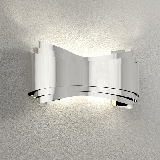 Designervägglampa Ionica, krom