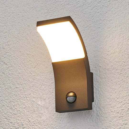 LED-utomhusvägglampa Timm med rörelsesensor