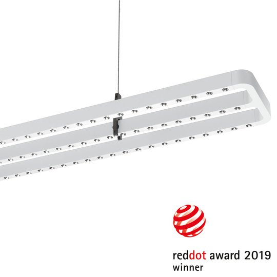 LED-hänglampa Small Line, sensor, 126 cm, vit