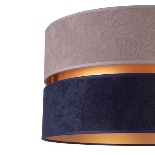 Bordslampa Duo, marinblå/grå/guld, höjd 50 cm