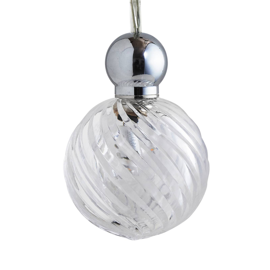 EBB & FLOW Uva M häng boll silver klar swirl